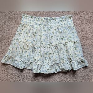 Altar'd State Blue and Green Floral Skirt